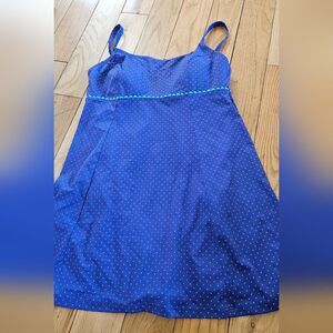 Ll Bean Blue Polka Dot Dress Size 12
